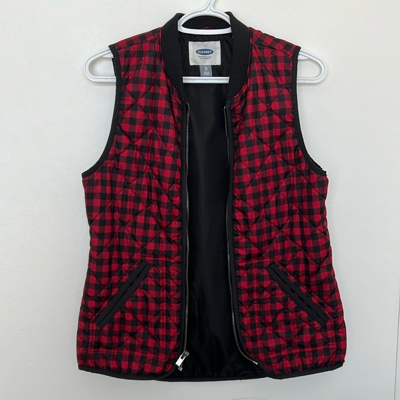 Plaid Lightweight Vest XS red and black - Picture 1 of 3